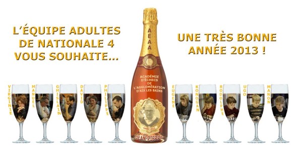 Champagne nouvel an équipe adultes